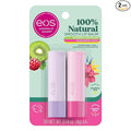 eos 100% Natural Lip Balm, Raspberry Kiwi Splash & Passionfruit Agave, All-Day Moisture, Lip Care Products, 0.14 oz, 2-Pack