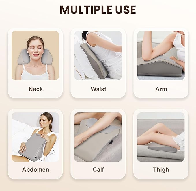 Heycool Shiatsu Back and Neck Massager with Heat, FSA Eligible HSA Mothers Day Gifts for Mom, Deep Tissue Back Massager for Pain Relief, Massage Pillow with Vibration for Neck Shoulder