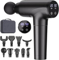cotsoco Massage Gun Deep Tissue, Muscle Massage Gun with 9 Attachment Heads 20 Speeds & Silent Brushless Motor for Pain Relief, Handheld Percussion Back Massager Gun, Mothers Day Gifts for Mom(Black)