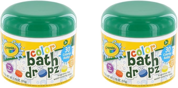 Play Visions Crayola Bath Dropz 2.68 oz,45 tablets (Pack of 2)