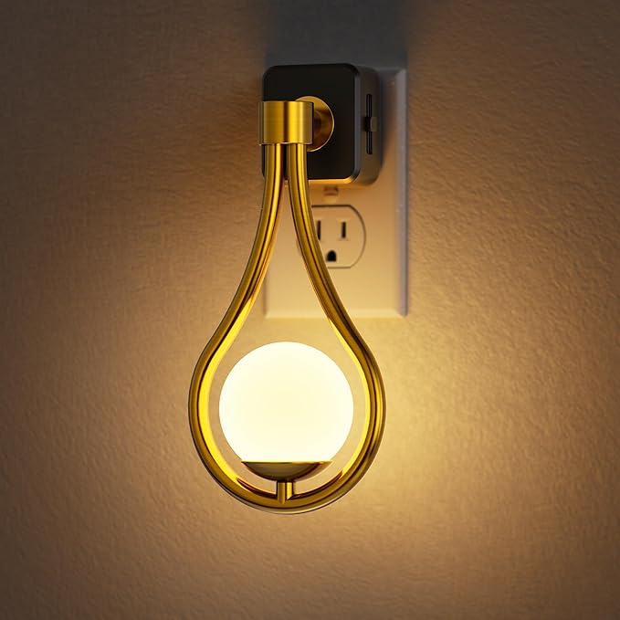 Briignite LED Night Light, Night Lights Plug into Wall, 0-100LM Dimmable Nightlight, 330° Rotating with Dusk to Dawn Sensor, Adjustable Brightness for Kids, Bathroom, Bedroom, Hallway, Stairway