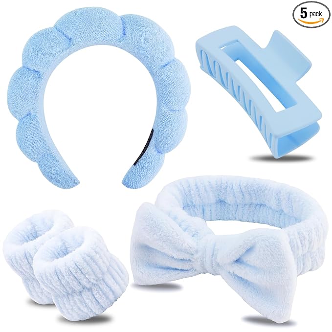 Chanaco Skincare Headband, Makeup Headband for Face Washing, Hair Clips, Trendy Gifts for Teen Girls