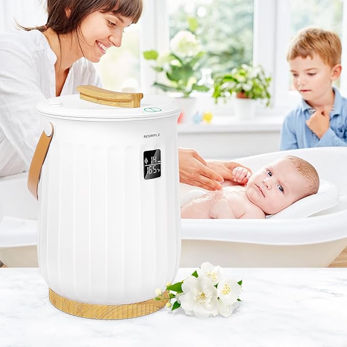 Hot Towel Warmer for Bathroom Luxury Bucket Towel Heater, 20L Large Capacity Spa Blankets Warmers, Safety Lock Design, 5 Fragrance Discs, Auto Shut Off, Fit up to Two 40"X70" Oversized Towels