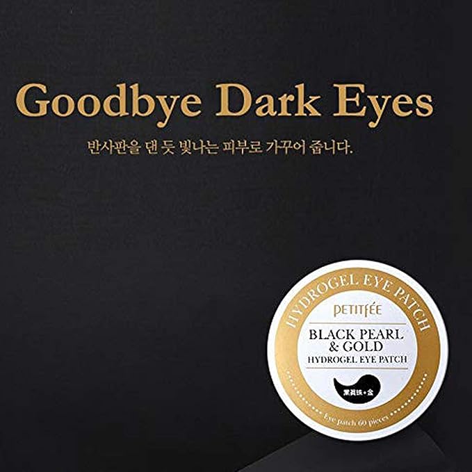 Petitfee Black Pearl & Gold Hydrogel Eye Patch, 60 Pieces, 2.96 oz (84 g)