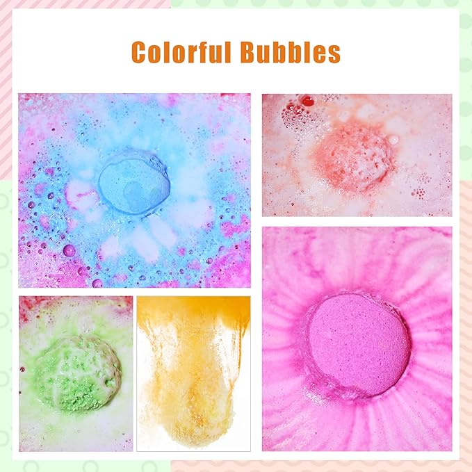 Bath Bombs for Men, Boys, Organic Bath Bombs, Anniversary Birthday Gift Set, Natural with Essential Oil, Epsom Salt and Vitamin C, Non-Toxic, Stress Relief Bath Soak, 6 Scent, 12 Pack for Men & Women