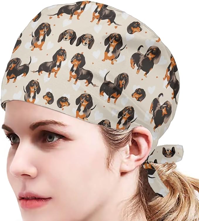 JoyLamoria Novelty Printed Cap with Sweatband Women Men Adjustable Tie Back Hats for Paiting