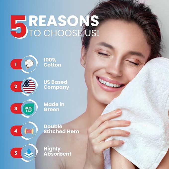 Infinitee Xclusives Luxury Wash Cloths for Showering [13x13] – 100% Cotton Washcloths [Pack of 4], Soft and Absorbent Face Towels for Bathroom Wash Clothes, Gym, and Spa (Profound Purple)