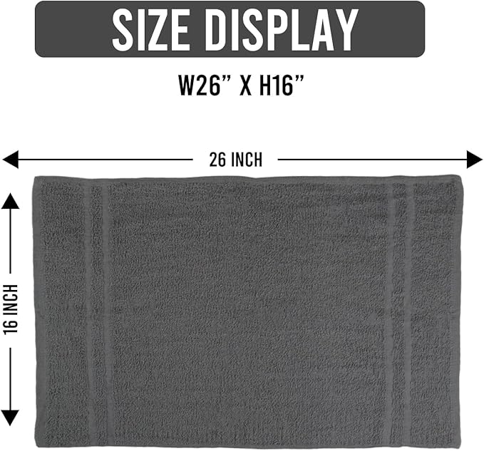 Salon Towels – 50 Pack Grey Hand Towels 100% Cotton Spa Towels – 16x27 inches Highly Absorbable Facial Towels Gym Towels Hair Towels and Face Towels Bulk Small Towels (Not Bleach Proof)