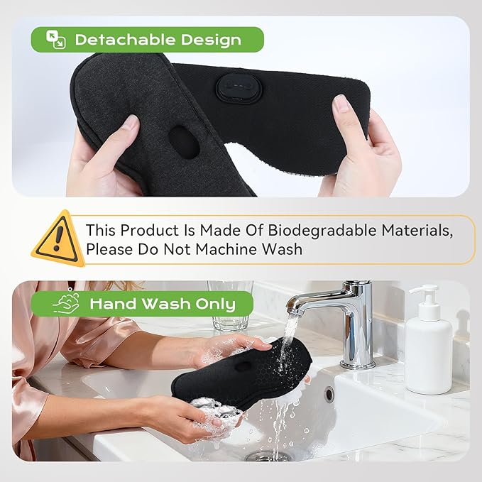 2 in 1 Heated & Cooling Gel Eye Mask - Cooling Eye Mask for Migraine Headaches Relief - Cordless Heated Eye Mask for Dry Eyes 3 Heat Settings Warm Compress for Stye Eye Treatment Washable Pad Cover