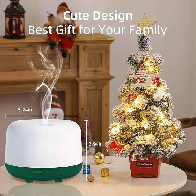 Marchred 300ML Aromatherapy Diffuser for Home, Quiet Diffuser for Essential Oils with Remote Control, 7 LED Color Changing Light, Scent Cool Mist Air Humidifier