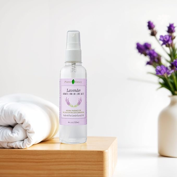 Lavender Room and Pillow Spray, Natural Aromatherapy Sleep Spray with Lavender Essential Oil for Relaxation, Fabric & Bedding Mist, Non-Aerosol Odor Neutralizer