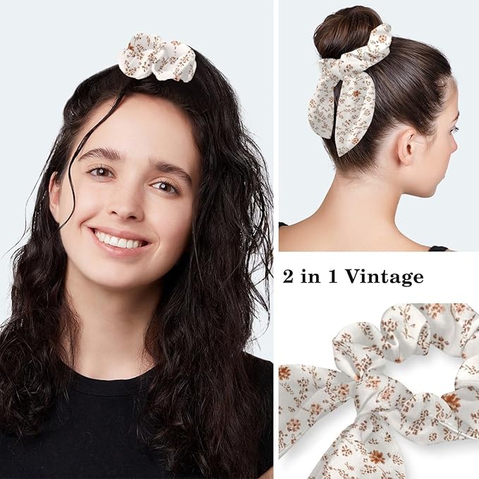 Scrub Caps Women Nursing Hats Floral Flowers with Buttons Ponytail Working Adjustable Pouch Tie Back