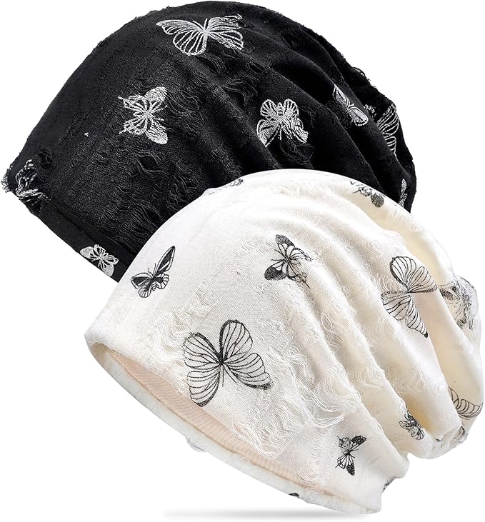 Women's Summer Beanie for Men Hat Boho Hats Adult Dwarf Hats Chemo Cap Cancer Headwear Caps Baggy Skull Sleep Cap Nightcap