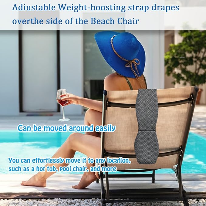 REEZEIVI Hot Tub Headrest Pillow,Chaise Lounge Pillows Outdoor 3D air mesh,Spa Pillow for Outdoor Hot Tub, Quick Drying and Washable,Head and Neck Support Pillow with Adjustable Weighted Strap