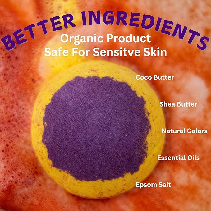 EvolutionUSA 1pc Red Epic Superhero Bath Bombs for Kids – Super Hero Bath Bomb with Toy Inside, Lush Children Bathbomb Easter, Organic Bathbomb with Surprise Inside, Superhero Bath Fizzer Valentines