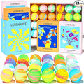 Bath Bombs Gift Se, 24 Pack Bubble Bombs with 12 Unique Scents, Floral & Fruity Collections, Skin-Soothing & Mood-Enhancing, Spa Gifts for Women, Wife, Stress Relief & Relaxation
