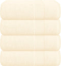 Belizzi Home 4 Pack Bath Towel Set 27x54, 100% Ring Spun Cotton, Ultra Soft Highly Absorbent Machine Washable Hotel Spa Quality Bath Towels for Bathroom, 4 Bath Towels - Ivory