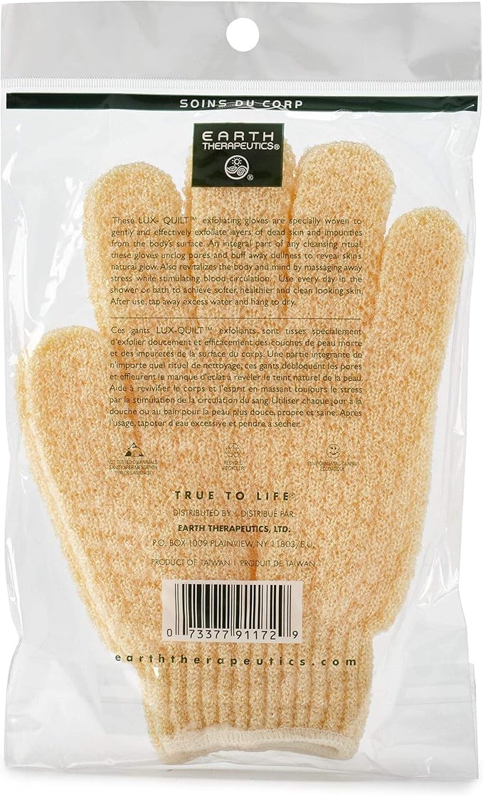 Earth Therapeutics Exfoliating Hydro Gloves - Natural