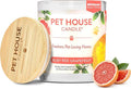 Pet House Candles, Clean Burning, Long Lasting Candles for Pet Odor, Plant-Based, 60 Hour Burn Time - Ruby Red Grapefruit, 9 oz
