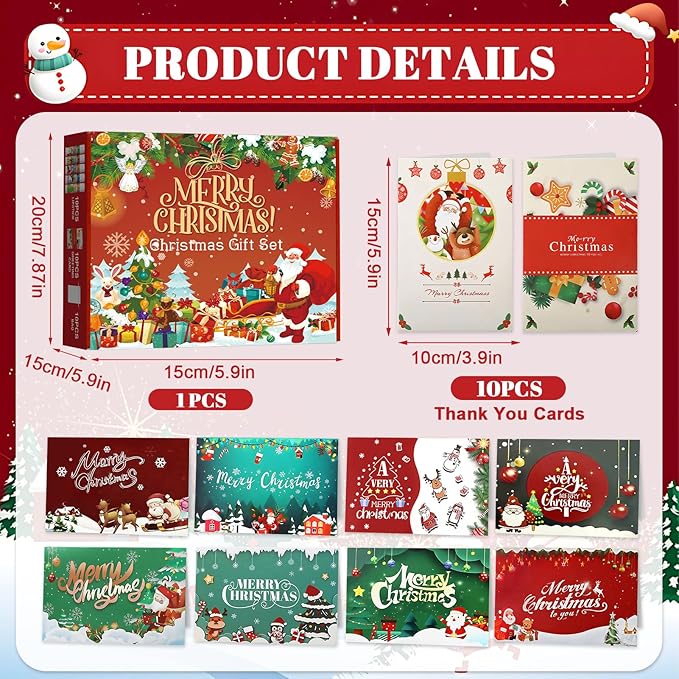 JAOJAO Christmas Lip Balm Bulk, Christmas Hand Cream with Organza Bag and Thank You Card Gentle Nourishing Xmas Gifts for Women Girlfriend Wife Mother Colleague Teacher, Set of 40