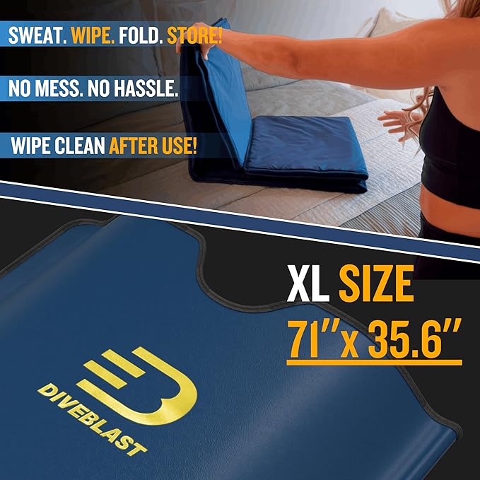 DIVEBLAST Near Zero EMF Far Infrared Sauna Blanket - Midnight Blue