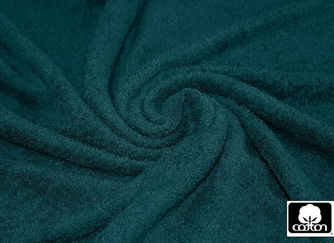 Cotton Craft Ultra Soft 12 Pack Wash Cloths 12x12 Teal Weighs 2 Ounces Each - 100% Pure Ringspun Cotton - Luxurious Rayon Trim - Ideal for Everyday use - Easy Care Machine wash