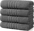 Aibaser Towels - Premium 100% Cotton Bath Towels Set (27 x 54 inches), Lightweight and High Absorbency Quick Drying (Grey)