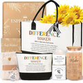 iAOVUEBY Thank You Gifts for Women, Employee Appreciation Gifts for Coworkers Employees Teachers Nurses, Farewell Retirement Thank You Gift Box, Canvas Tote Bag Tumbler Appreciation Gift Baskets