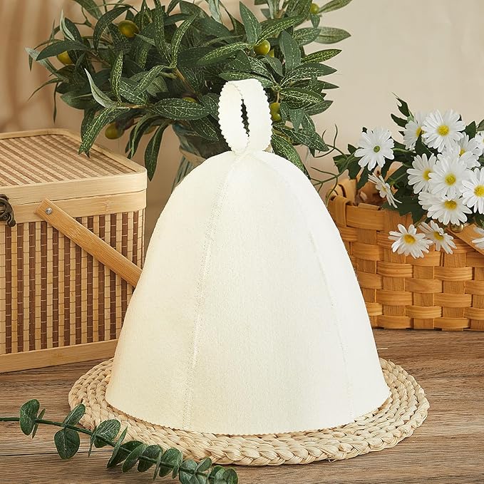 JaGely Sauna Hat for Men Women Sauna Hat Vaporarium Cap Russian Banya Cap for Bath House Accessories