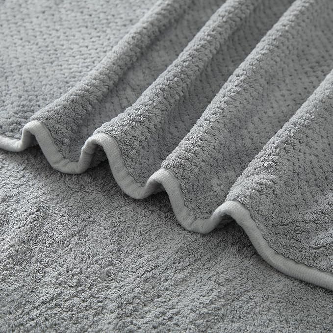 2 Piece Hand Towels Set Set 16x31 Inches,Soft Bath Sheet Towels Highly Absorbent Quick Dry Towels Set for Bathroom Hotel Spa Gray