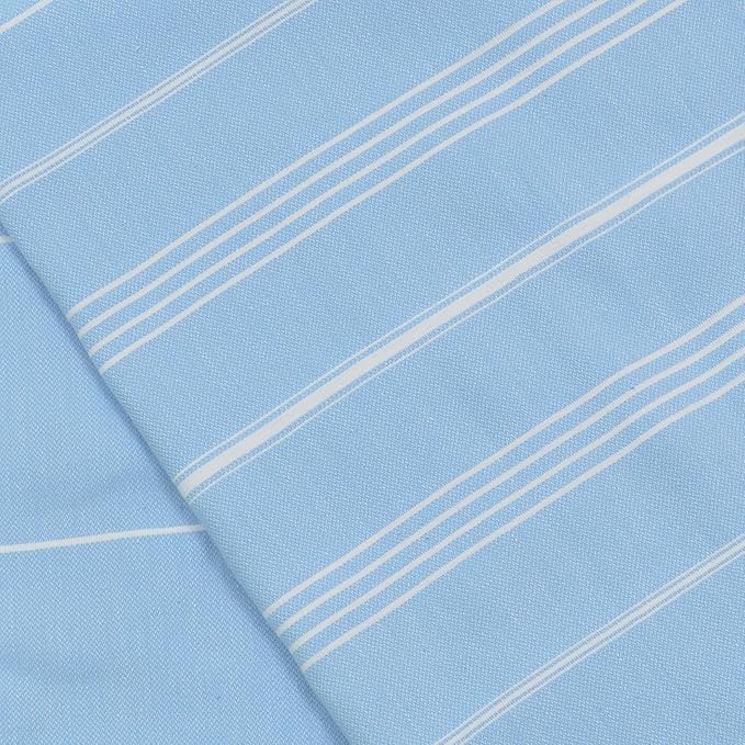 Bersuse Towels Anatolia XL Beach Blanket Throw Blanket Turkish Towel 100% Cotton Extra-Large Quick-Dry Lightweight Premium Peshtemal Towel - 61x82 Inches, Blue
