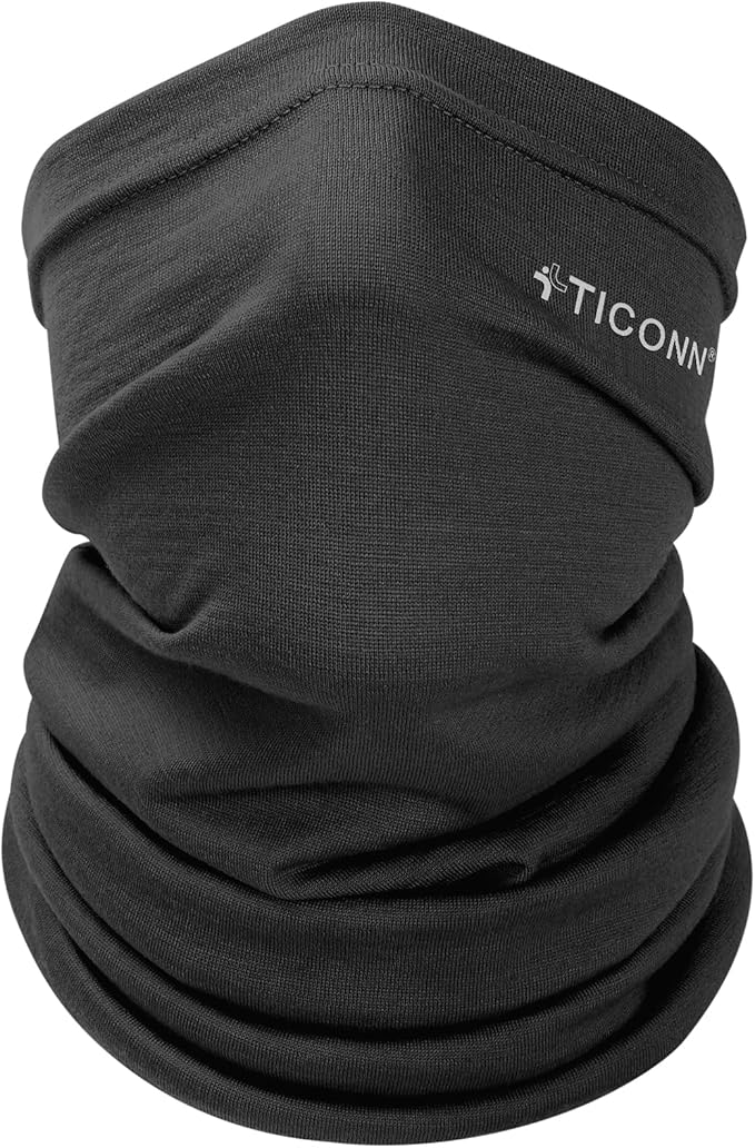 TICONN Neck Gaiter Face Cover Scarf, Neck Warmer Breathable Sun & Wind-proof for Skiing Fishing Hiking Cycling