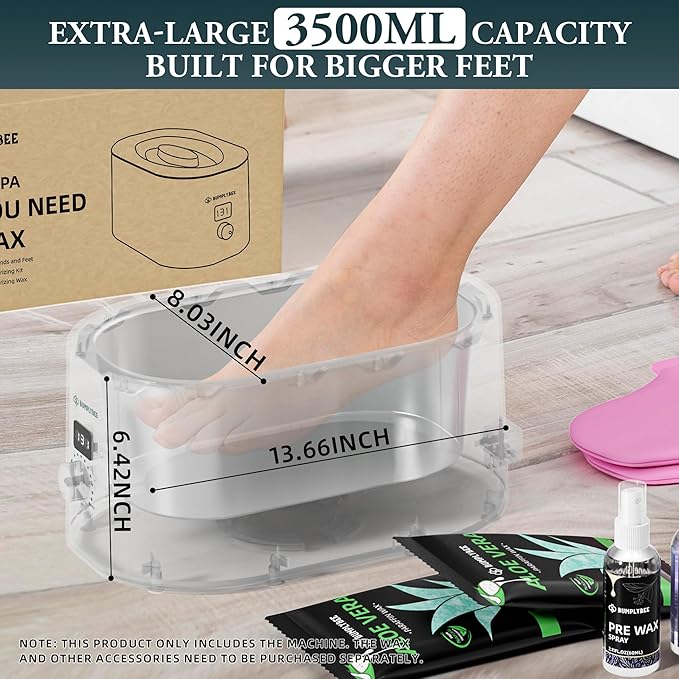 BUMPLYBEE Paraffin Wax Machine for Hand and Feet-3500ml Hand Wax Paraffin Machine for Hands,Birthday Gifts for Women - Personal Care Birthday Gift Ideas for Her,Friends, Coworkers, Wife, Mom
