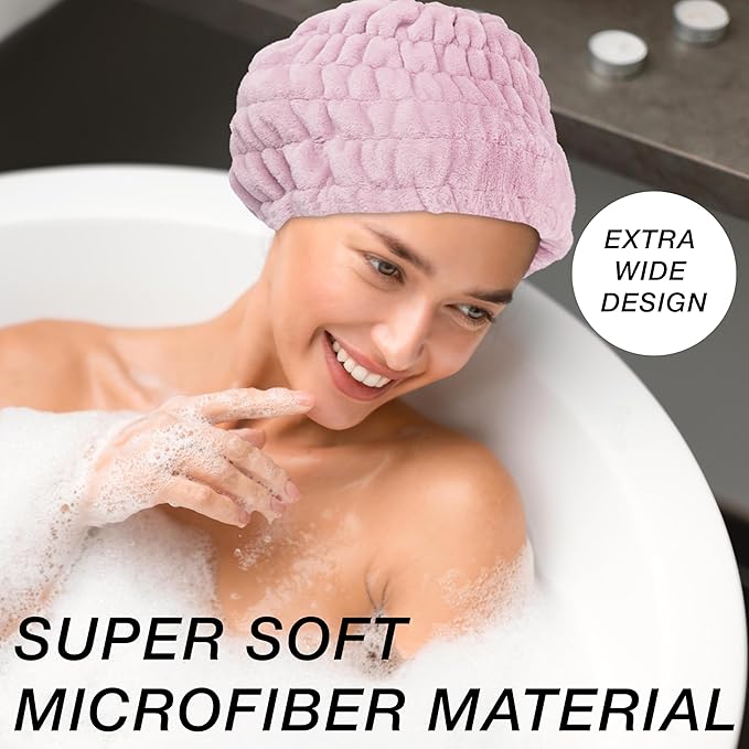 Expressions Extra Wide Spa Headwrap - Pink, 1pc Super Soft Microfiber Material Hair Band/Stylish Spa Headband, Salon-Quality Hair Wrap