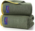 REDKISS 100% Cotton 2 Pack Luxury Bath Towels 27 x 54 Inches, Oversized Bath Towel Set, 600 GSM Ultra Soft Highly Absorbent Quick Drying Towels for Bathroom, Gym, Spa, Hotel, Army Green