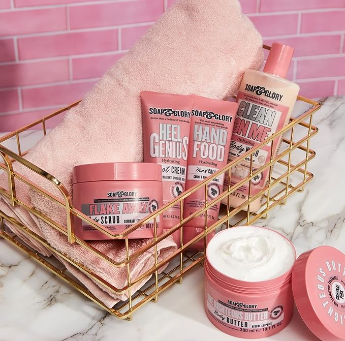 Soap & Glory Moisturizing Foot Cream for Dry, Cracked Feet & Heels - AHA Foot Exfoliator for Dry, Rough Heels - Hydrating Heel Cream for Overnight Repair (4.2 oz)