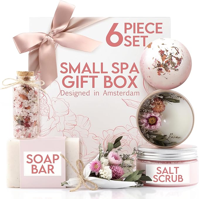 Birthday Gifts for Women – Mothers Day Spa Gift Basket, Luxury Candle Set & Bath Sets Self Care Box, Gift for Mom, Wife or Friend