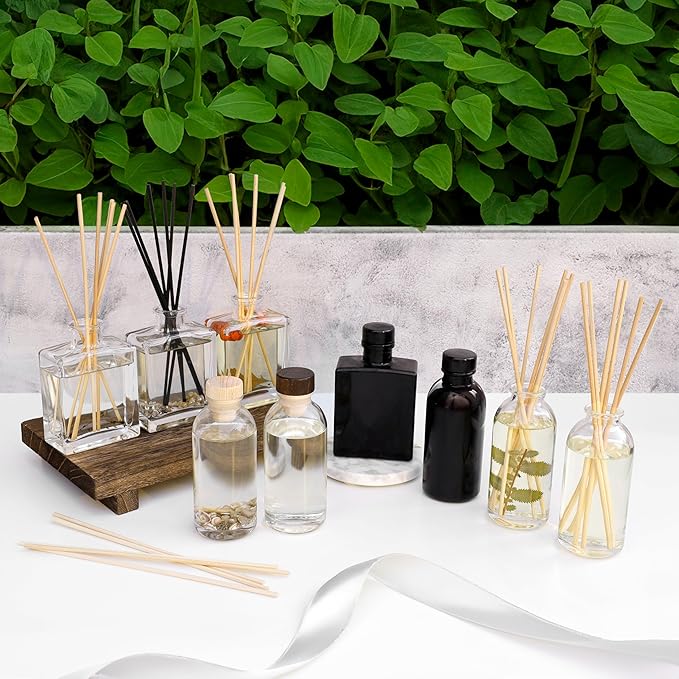Urban Naturals Honeysuckle & Jasmine Reed Diffuser Oil Scented Sticks Set– Hyacinth, Cassis, Neroli & Geranium | Long Lasting Air Freshener for the Bedroom, Bathroom or Office | Made in the USA