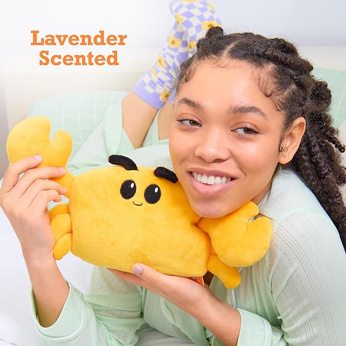 Menstruation Crustacean Crab by Relatable, Microwavable Heating Pad For Period Cramps, Cuddly Plushies and Gifts for Mom, Includes 1 Lavender Scented Heating Pad Plushy