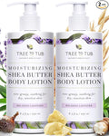 Tree To Tub Lavender Shea Butter Body Lotion for Dry Skin - Moisturizing Sensitive Skin Lotion for Women & Men, Vegan Body Moisturizer w/Organic Aloe Vera, Cocoa Butter, All Natural Colloidal Oatmeal