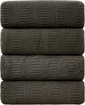 Ycosy 4 Pack Extra Large Microfiber Bath Towels Set,35x70 inches,600GSM,Less Lint Highly Absorbent Super Soft & Quick Dry,Oversized Bath Towels,Perfect for Bathroom Gym Pool,Brown