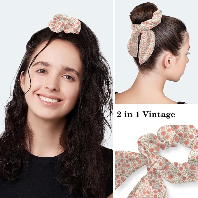 Scrub Caps Women Nursing Hats Floral Flowers with Buttons Ponytail Working Adjustable Pouch Tie Back
