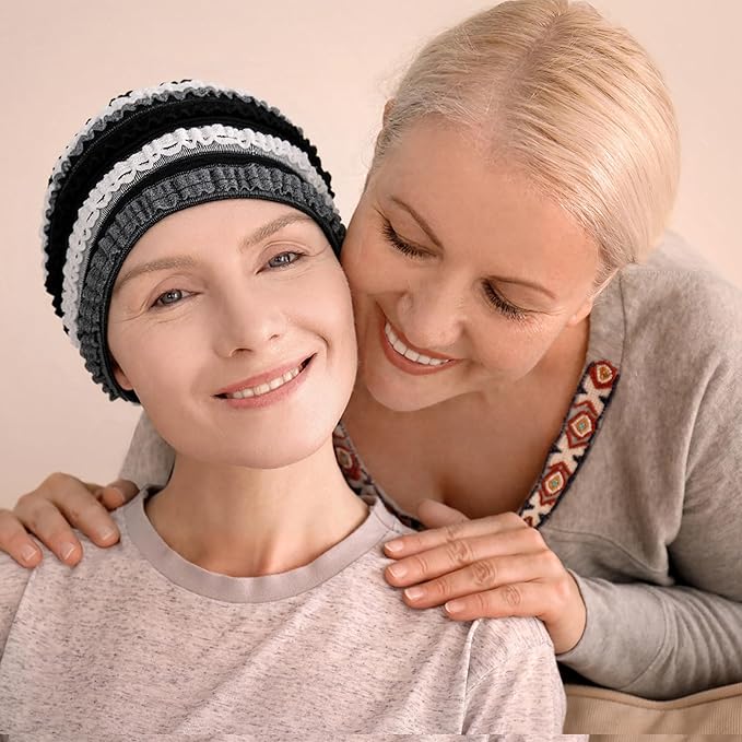 Women's Summer Beanie for Men Hat Boho Hats Adult Dwarf Hats Chemo Cap Cancer Headwear Caps Baggy Skull Sleep Cap Nightcap