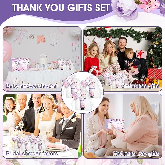 KONEUK 50 Sets Baby Shower Hand Cream Gifts, Wedding Party Favors, Baby Shower Party Favors and Bridal Shower Gifts for Guests, Bulk Thank You Gifts for Women(Butterfly)