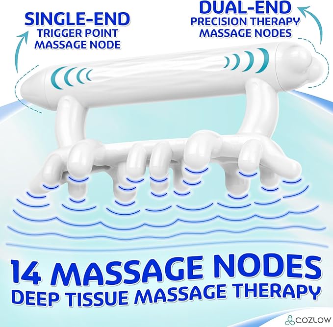Fascia Massage Tool for Trigger Point Pain Relief - Myofascial Release Massager for Reduced Cellulite Appearance & Tight Muscle Knots - Deep Tissue Massage Nodes for Neck, Shoulder & Legs