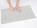Cotton Paradise 100% Cotton Non Slip Bath Mats for Bathroom, 20x34 inch Soft Absorbent Quick Dry Machine Washable Floor Bath Mat, Silver Grey Bath Rug