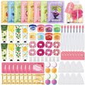 88PCS SPA Party Supplies for Girls, Under Eye Patches, Facial Masks, Lip Mask & Balm, Hand Cream, Foot Bath Bombs, Compressed Towel, Hair Band, Bulk Birthday & Sleepover Party Kit