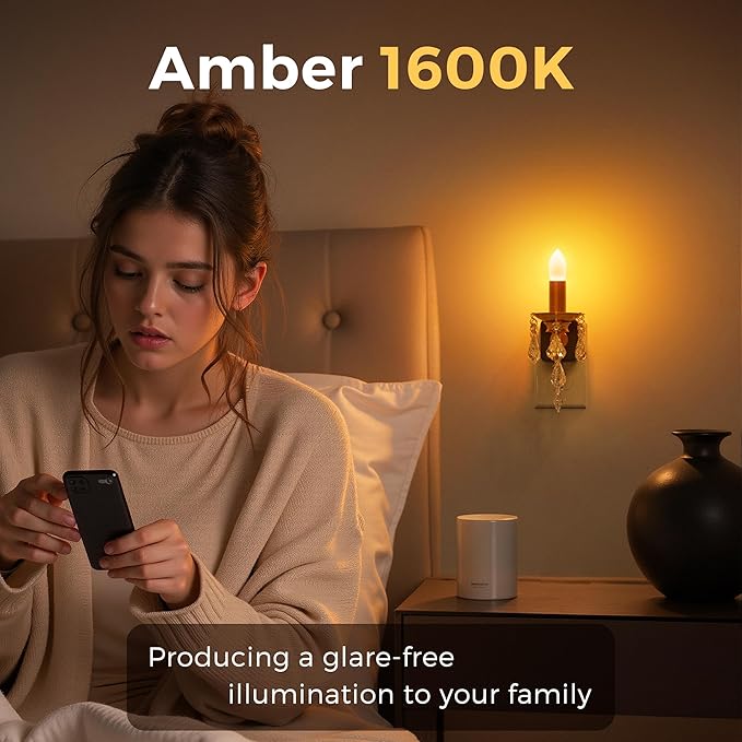 L LOHAS LED Candle Night Light, Night Lights Plug into Wall, LED Candle Night Light with Light Sensor, 0-100LM Dimmable Nightlight, for Dinning Room, Living Room, Bathroom, Hallway
