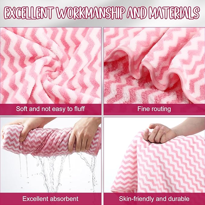 SmoothNovelty 18 Pack Microfiber Bath Towels Bulk 27'' x 60'' Oversized Size Bath Towel Highly Absorbent Extra Large Soft Drying for Beach Shower Summer Salon Sport Gym Party (Wave,Pastel)