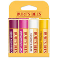 Burt's Bees Lip Balm - Berry Agua Fresca, Dragonfruit Lemon, Coconut & Pear, Tropical Pineapple Pack, With Beeswax, Tint-Free, Natural Origin Lip Treatment, 4 Tubes, 0.15 oz.